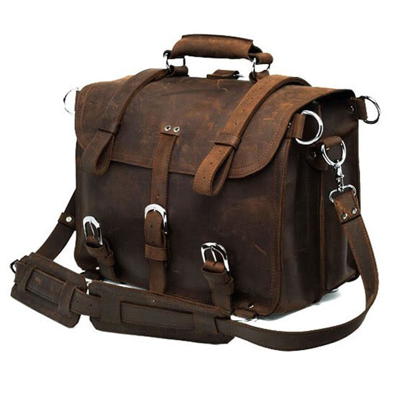 Crazy Horse Genuine Leather Weekend Bag